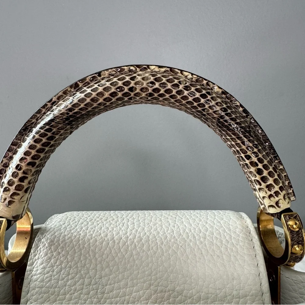 Louis Vuitton Taurillon & Python Leather Capucines Mini Handbag - Picture 3 of 16